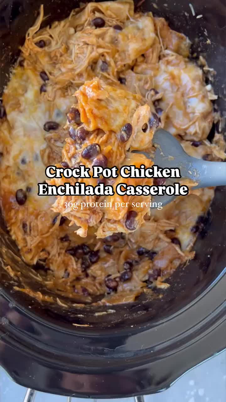 Crock Pot Chicken Enchilada Casserole