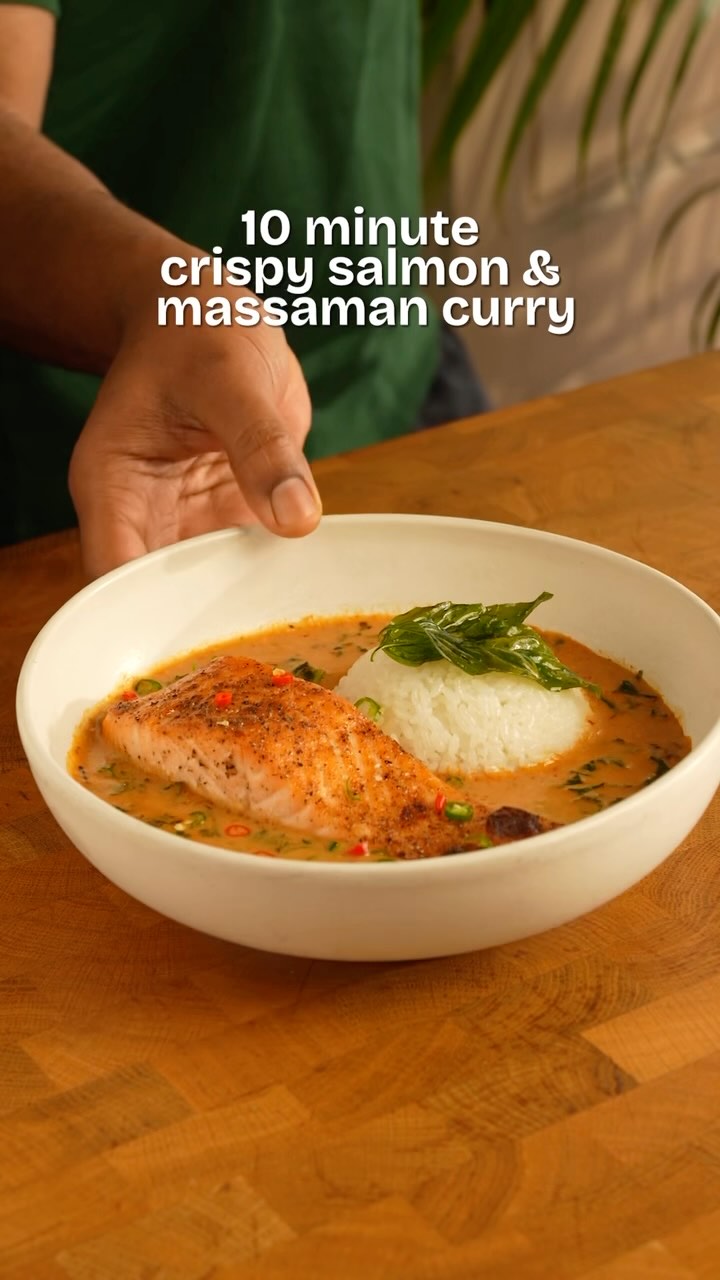 Extra Crispy Salmon & Massaman Curry