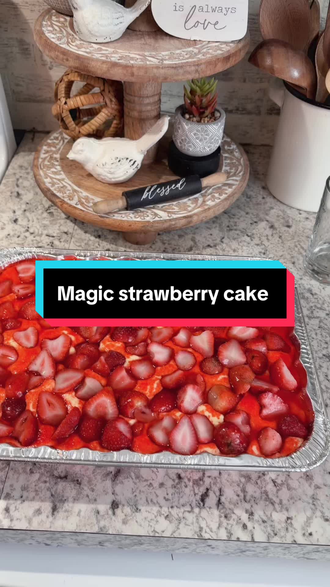 Magic Strawberry Cake