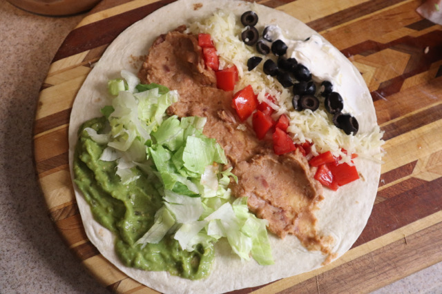 Seven Layer Dip Burrito