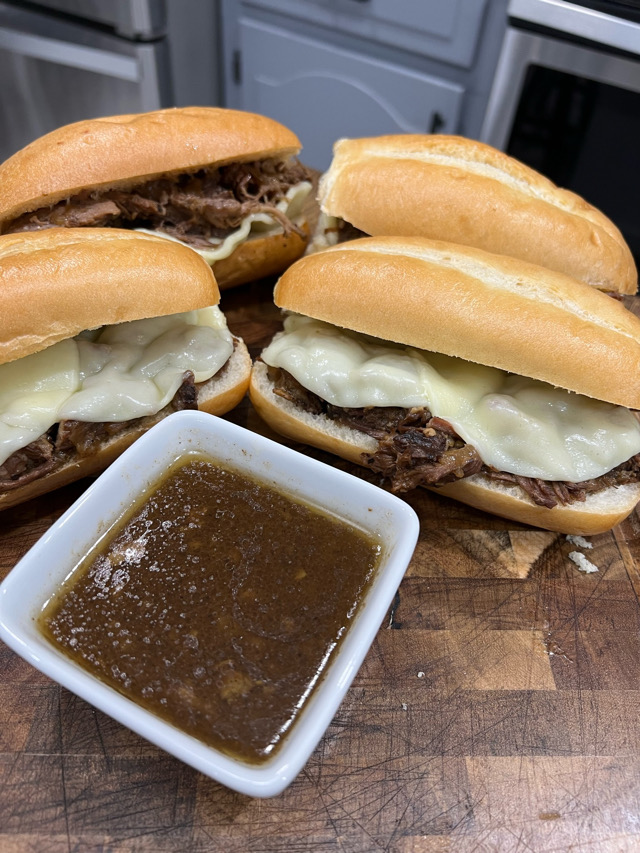 Crock Pot French Dip Sandwiches