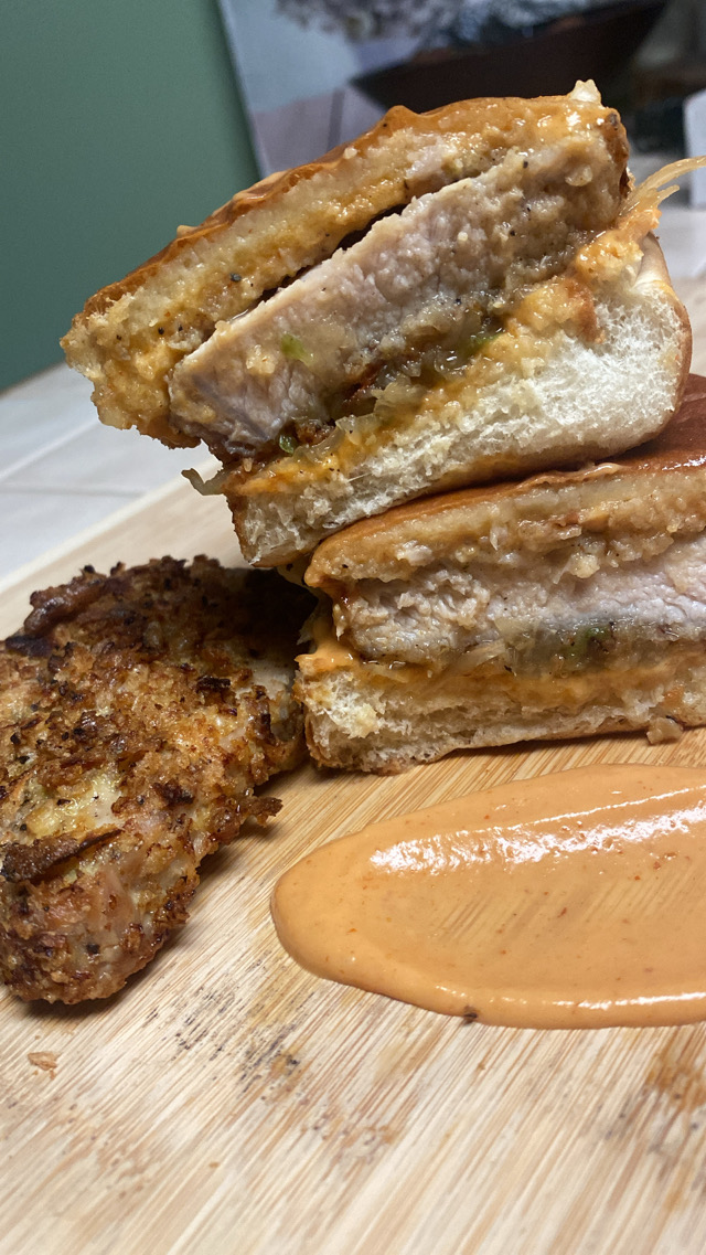 Honey Jalapeño Crispy Pork Sandwich