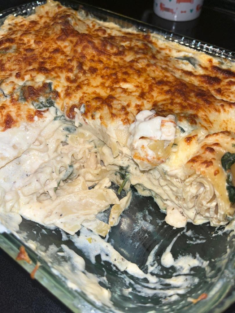 white chicken lasagna roll-ups