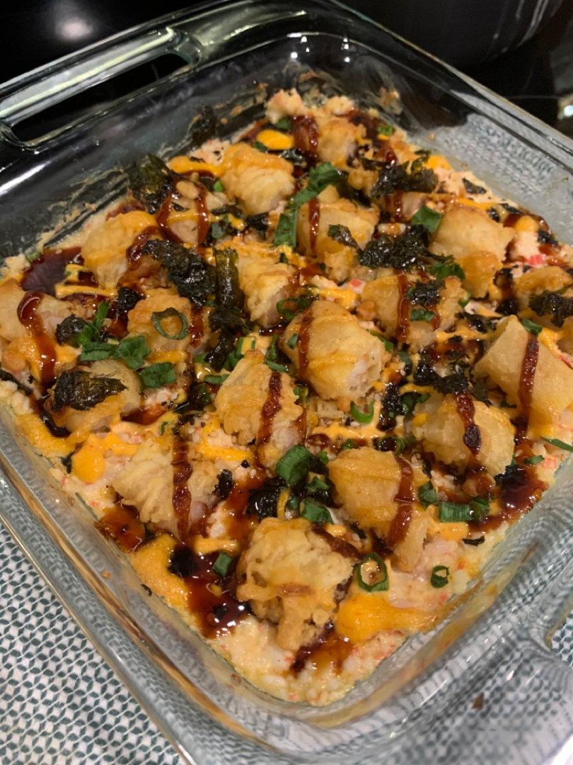 Shrimp Tempura Sushi Bake