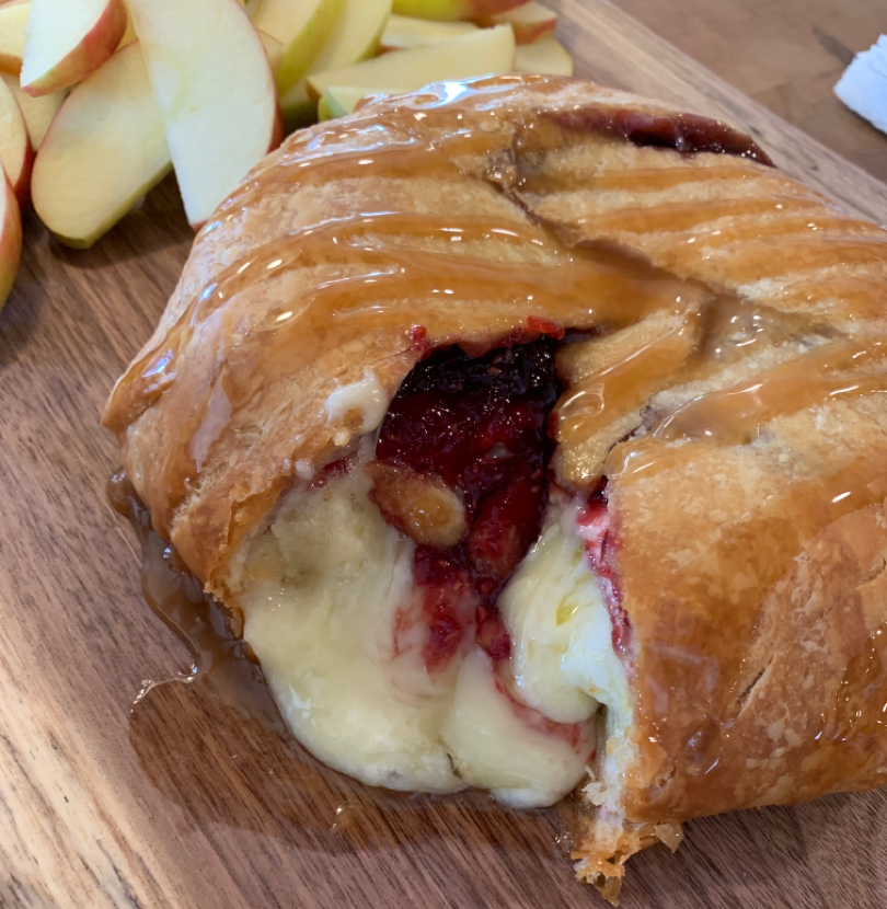 Baked Brie with Raspberry Preserves