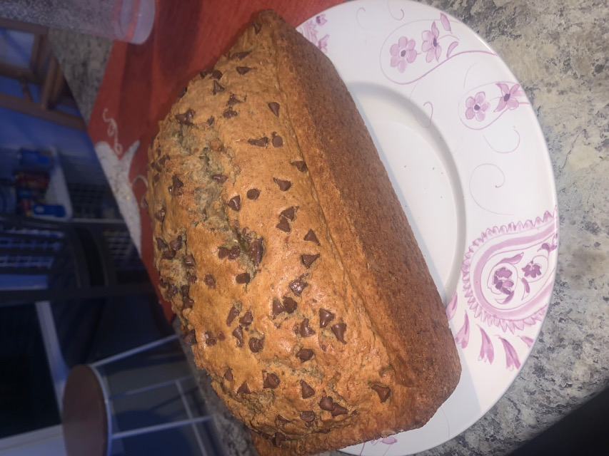 Zucchini bread with chocolate chips
