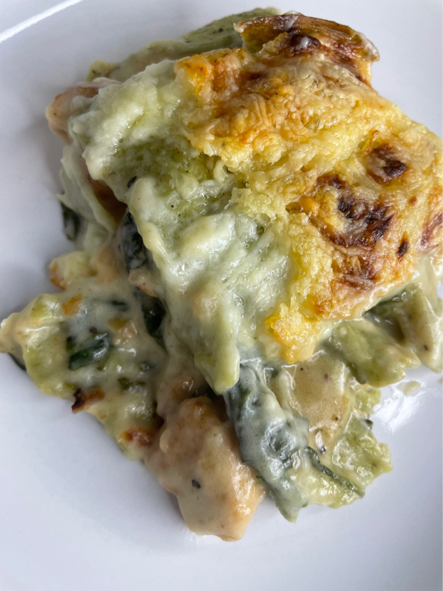 Chicken, spinach lasagna