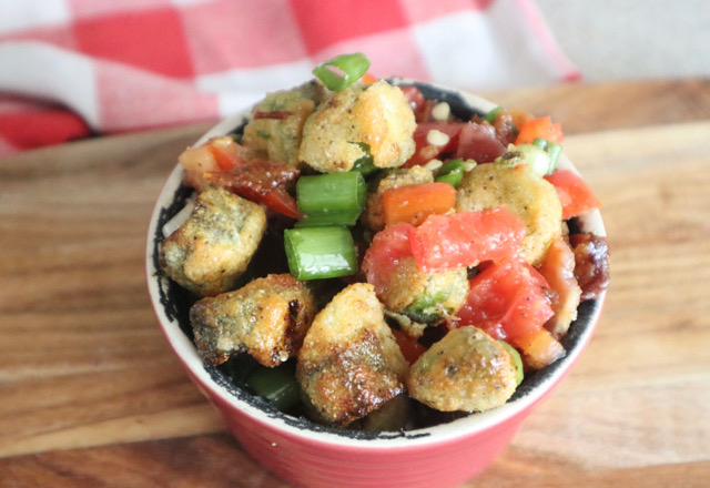 Fried Okra Salad