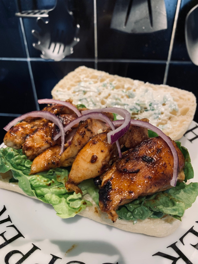 Honey mustard chicken sandwich