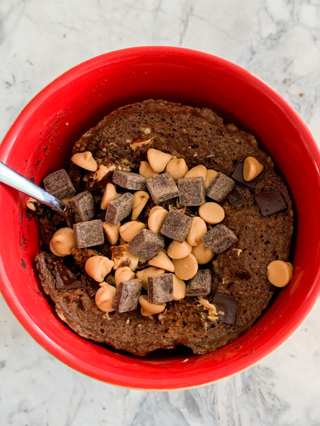 Chocolate Peanut Butter Mug Cake