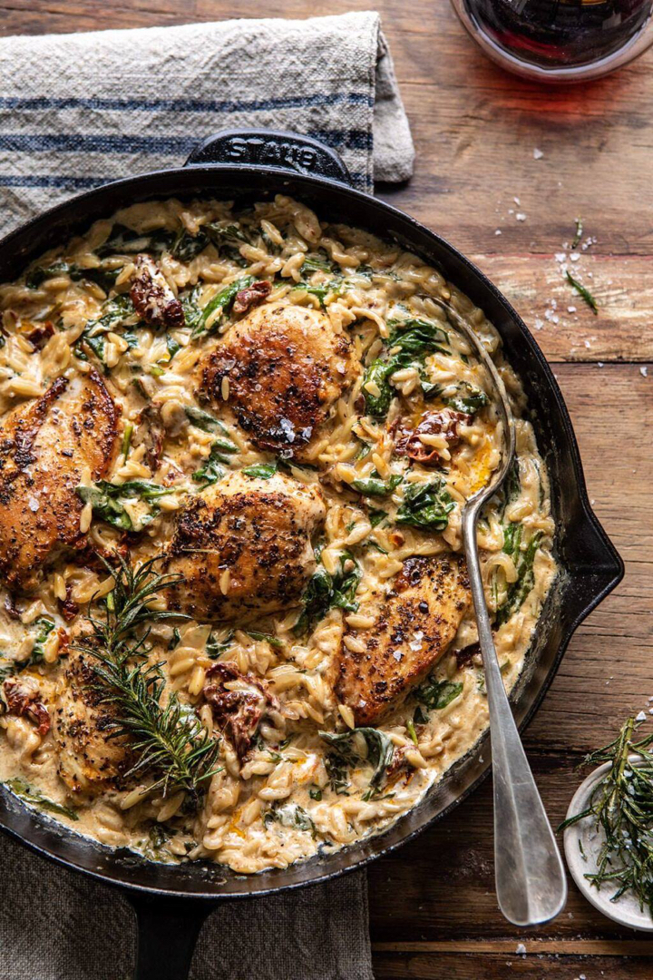 Creamy Sun-Dried Tomato Chicken & Orzo