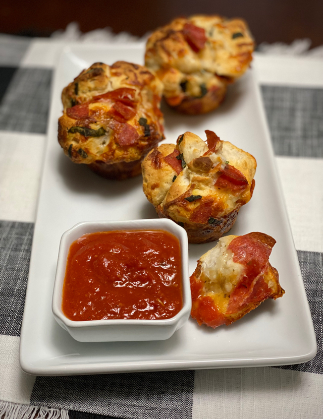 Pull-Apart Cheesy Biscuit Pizza Rolls
