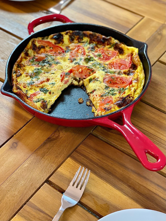 Tomato Mozzarella Basil Frittata