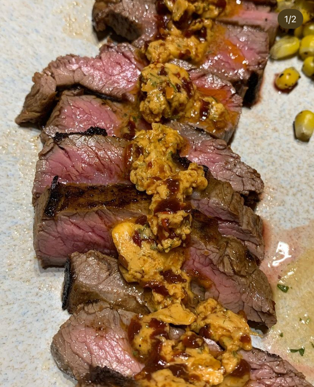 Flank Steak with Chipotle/Orange Butter