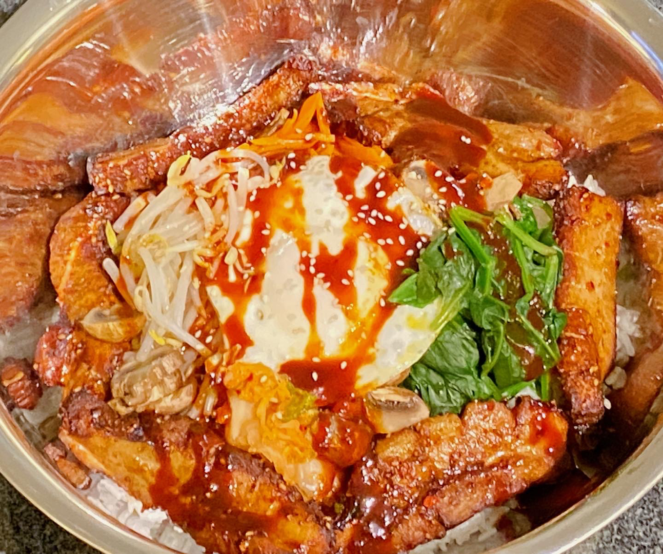 Air Fried Pork Belly Bibimbap