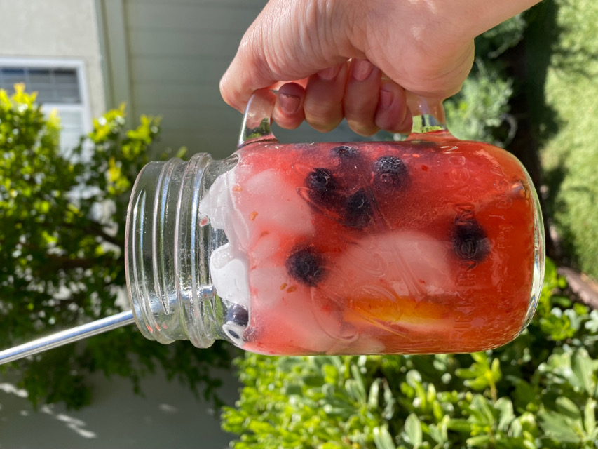Blueberry raspberry lemonade
