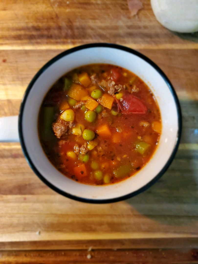 Vegetable Soup With Ground Beef