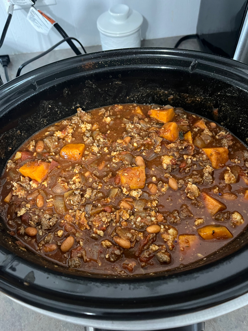 Sweet potato chicken chili