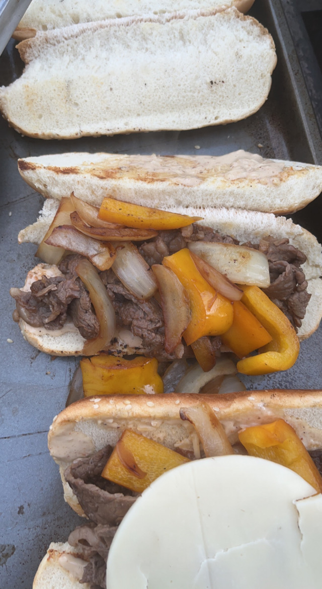 Ribeye cheesesteak sandwiches