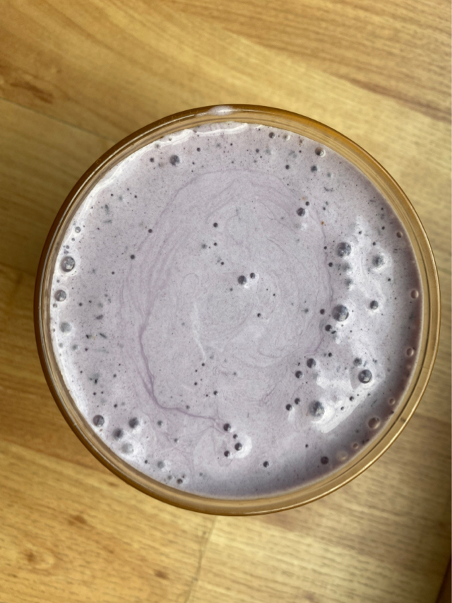 Blueberry banana protein smoothie