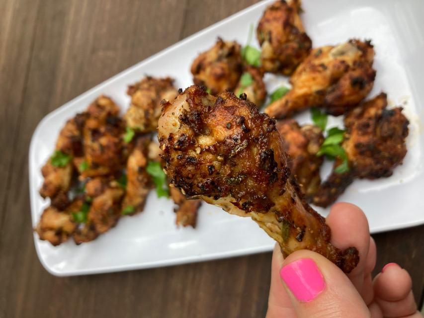 Lemon Rosemary Air Fryer Wings 🍋