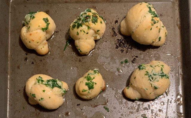 not too garlicky garlic knots