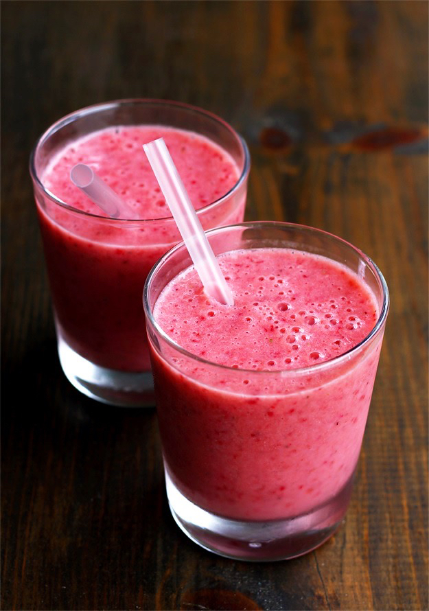 Sweet strawberry smoothie