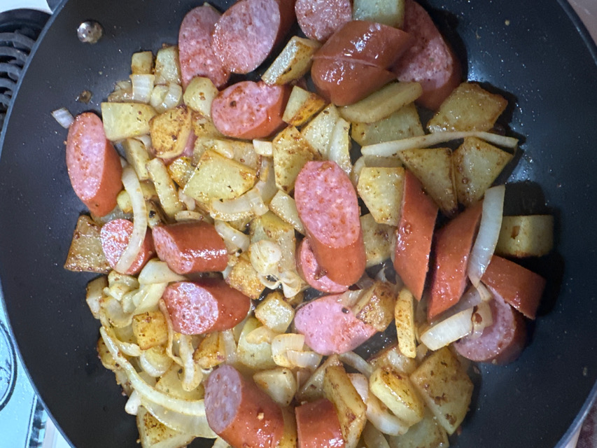 Kielbasa Potatoes and Onions