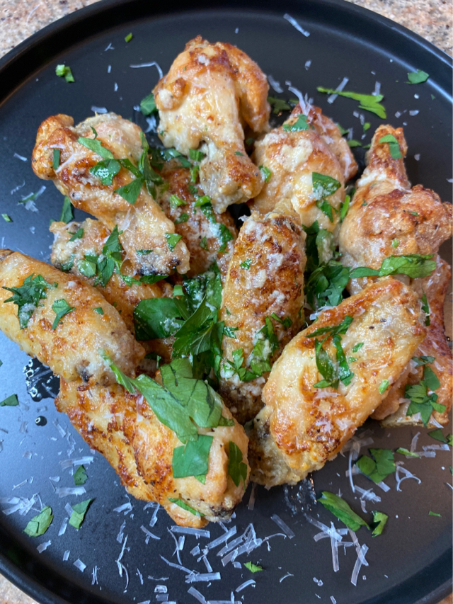 Creme Fraiche & truffle garlic parm wings
