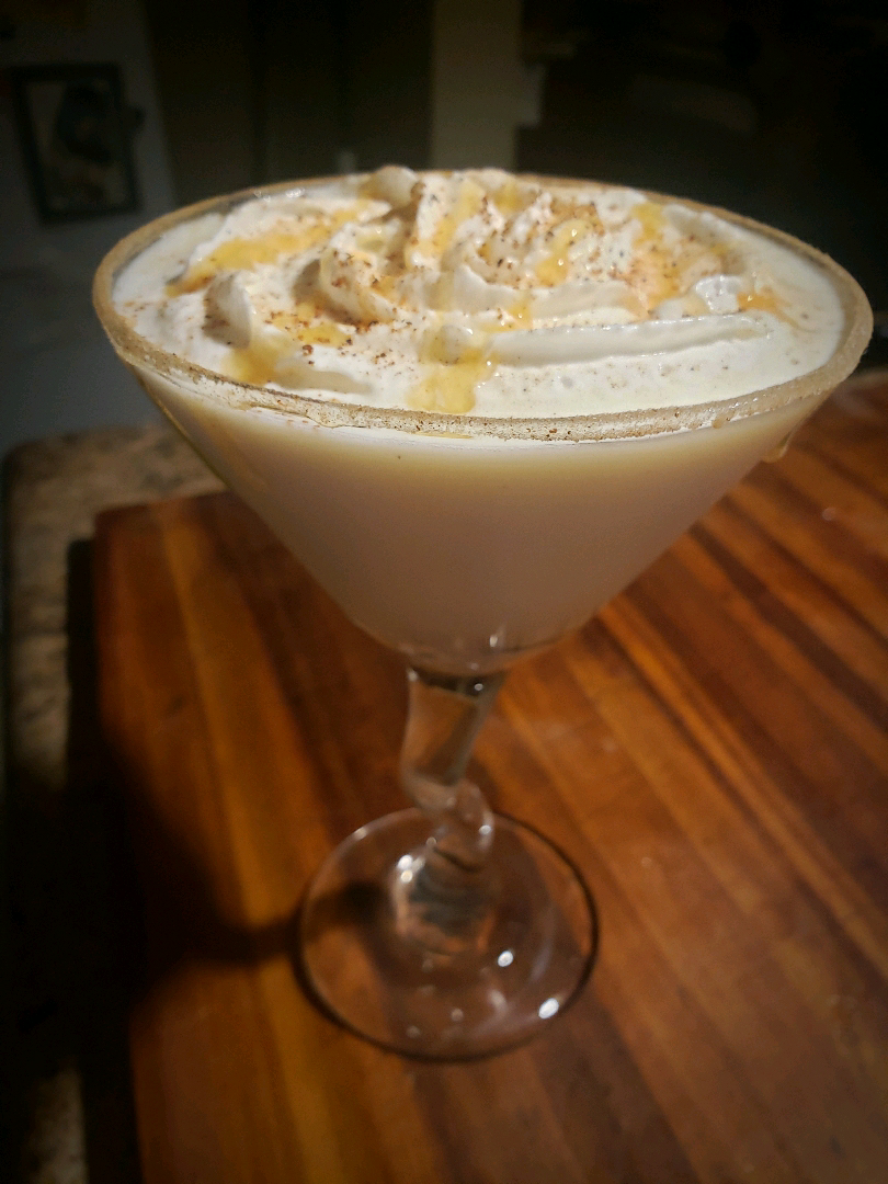 Kissed Caramel Egg Nog Martini