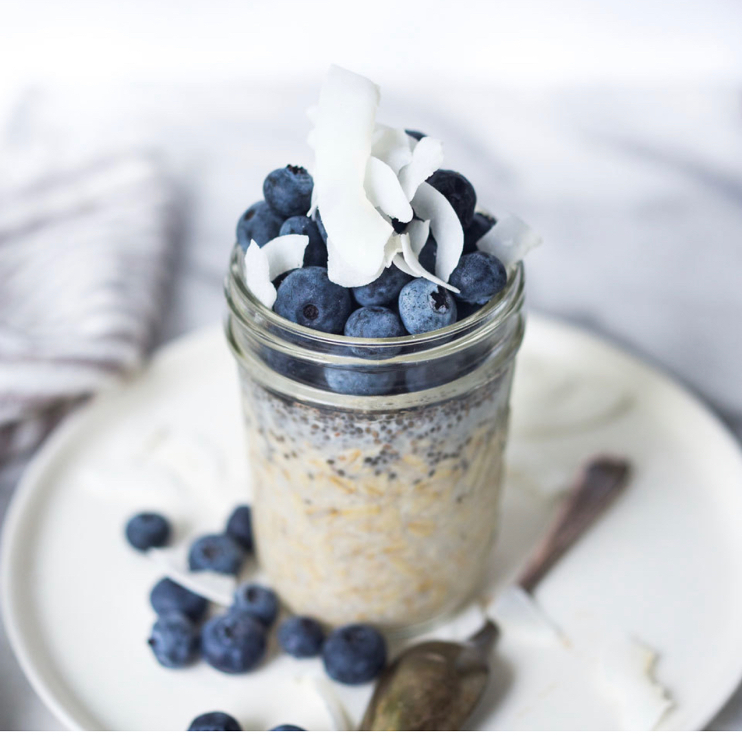 Blueberry banana overnight oats