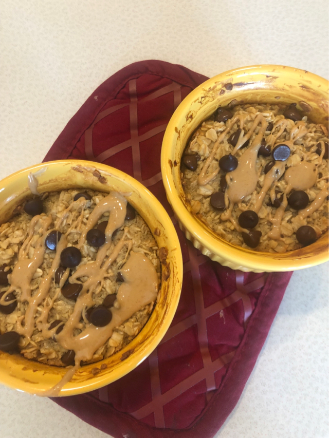 Cookie dough baked oats
