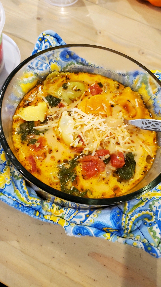 Italian sausage and tortellini soup