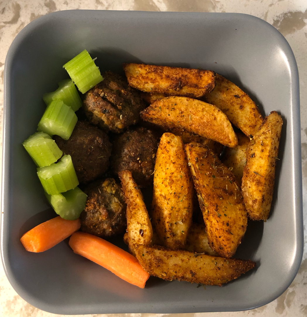 homemade spicy potato wedges for one