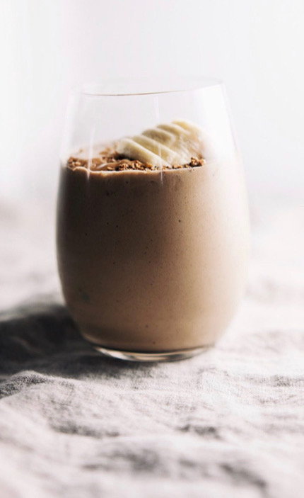 Chocolate Peanut butter protein smoothie❤️