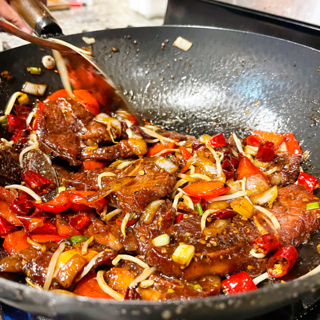 Wok It Out Black Garlic Beef by Christin