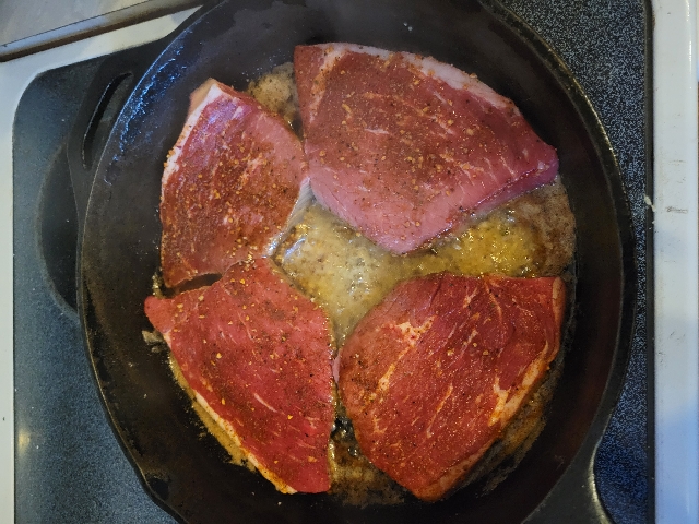 Cast Iron Grilled Steak