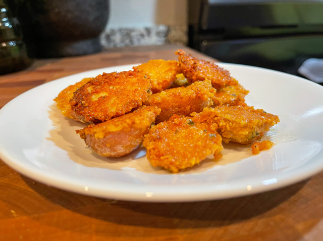 Parmesan crusted oven roasted potatoes