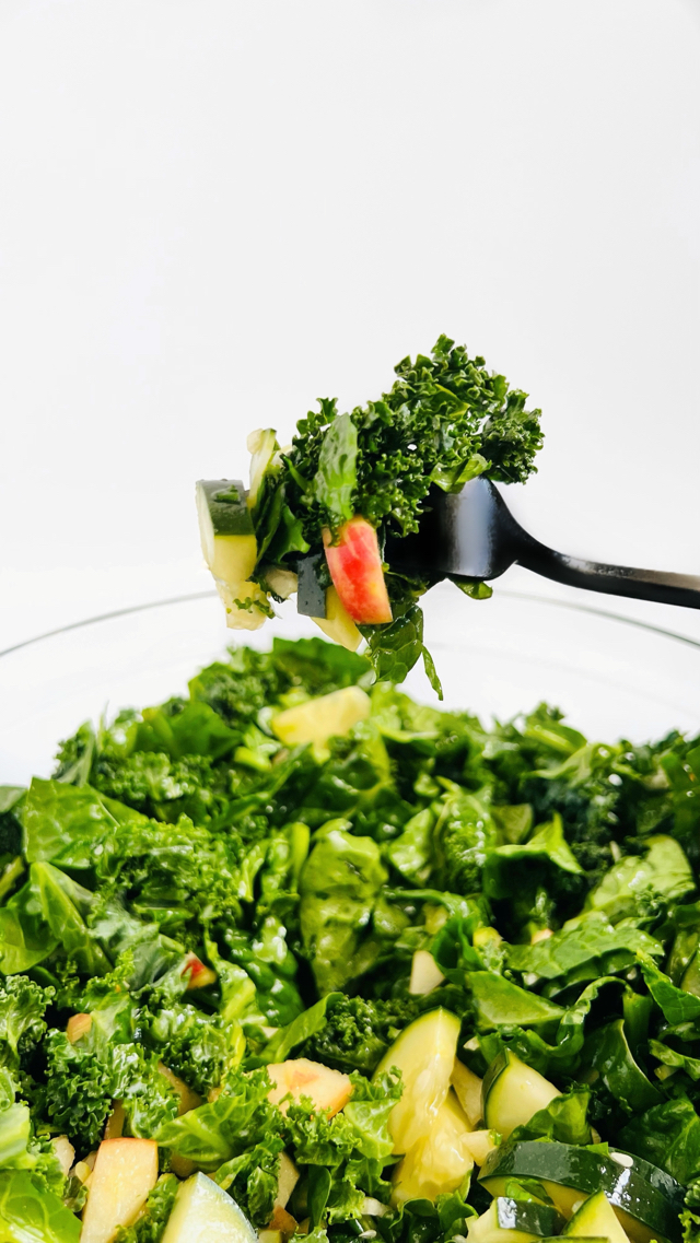 Kale + Apple Salad with Sweet Dressing