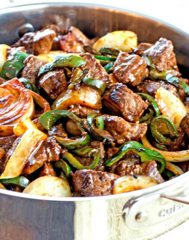 Teriyaki Steak Bites with Peppers & Onions