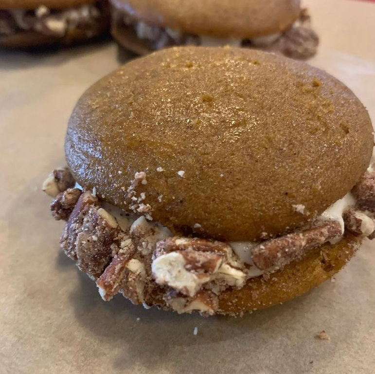 Pumpkin Whoopie Pies with Maple Frosting