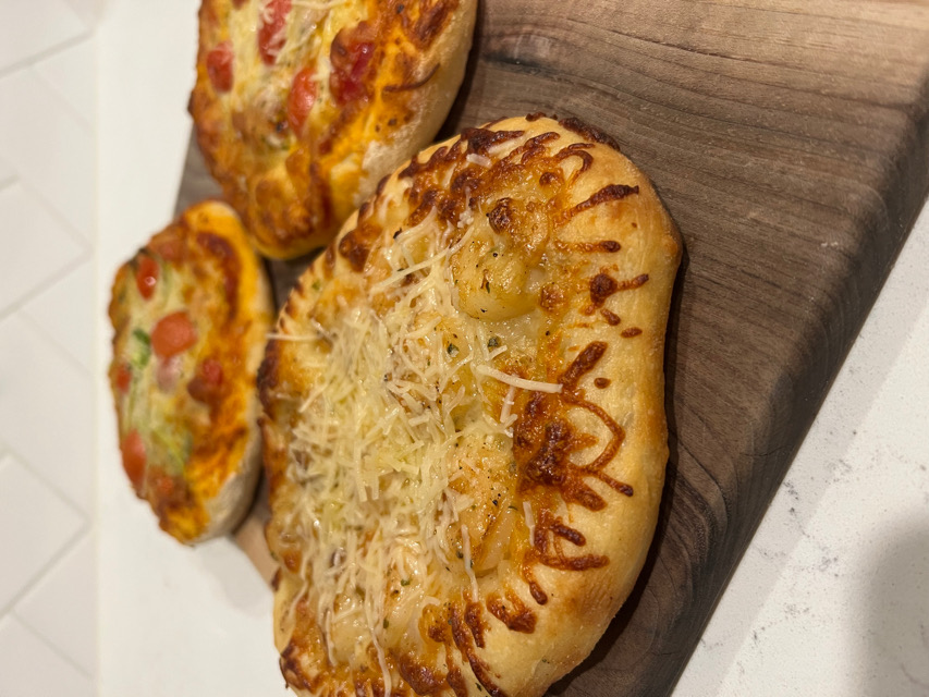 Homemade Shrimp Scampi White Pizza