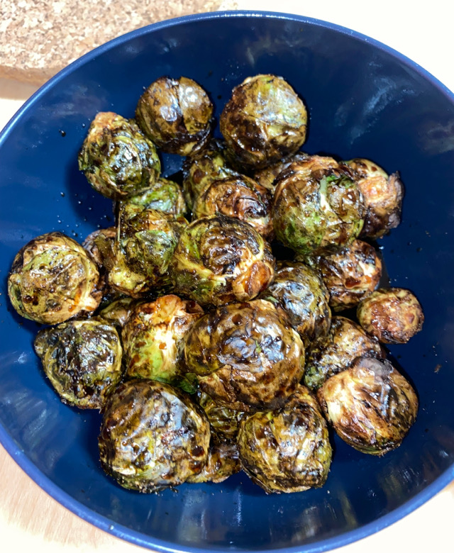 Garlic Balsamic Glazed Brussel Sprouts
