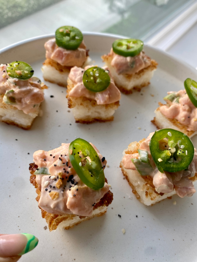 SPICY SALMON CRISPY RICE