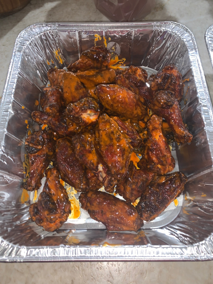Buffalo Lemon Garlic Smoked Wings