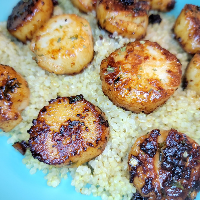 Buttered-Garlic Scallops