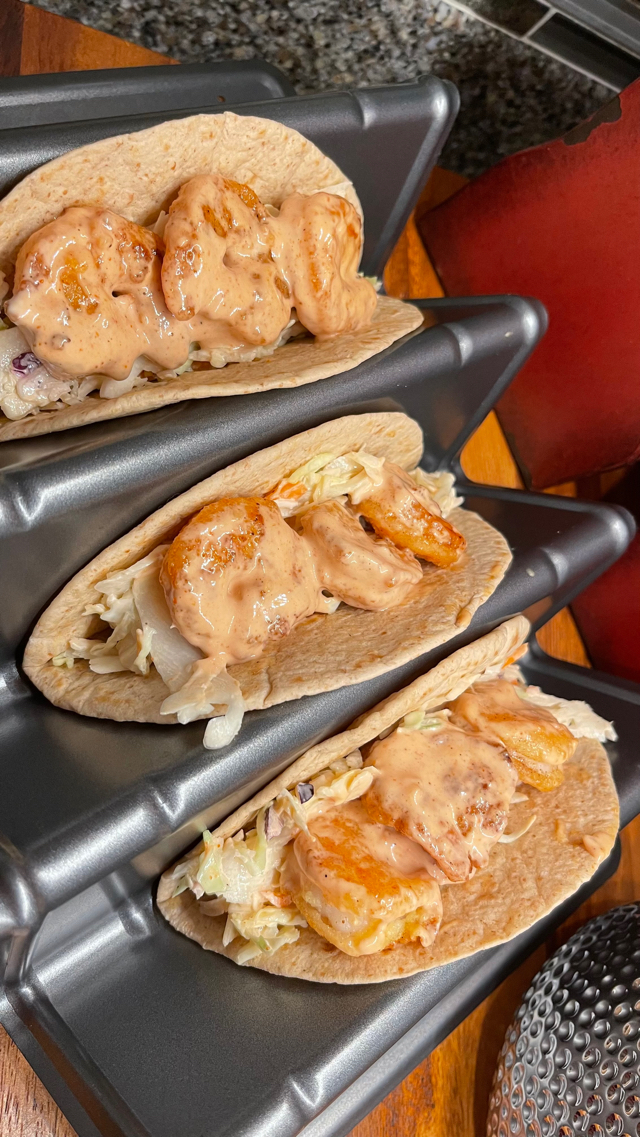 Low Carb Bang Bang Shrimp Tacos