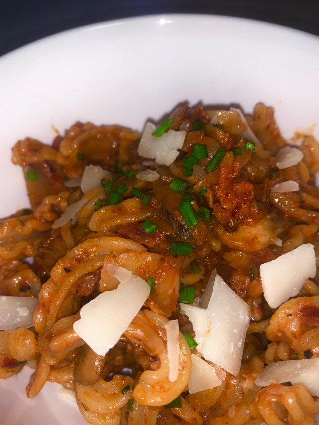 Crispy Pancetta & Mushroom Pasta