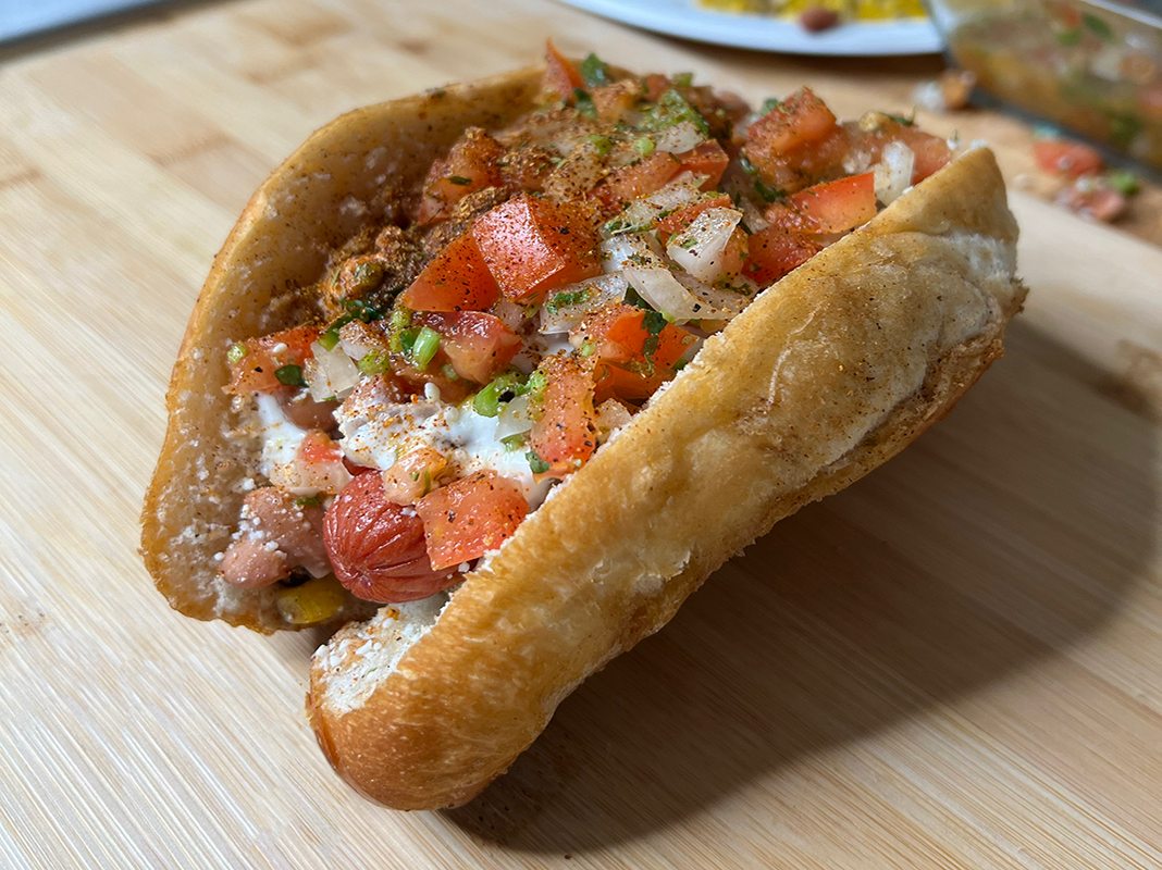 Gourmet Cheesy Mexican Hotdog