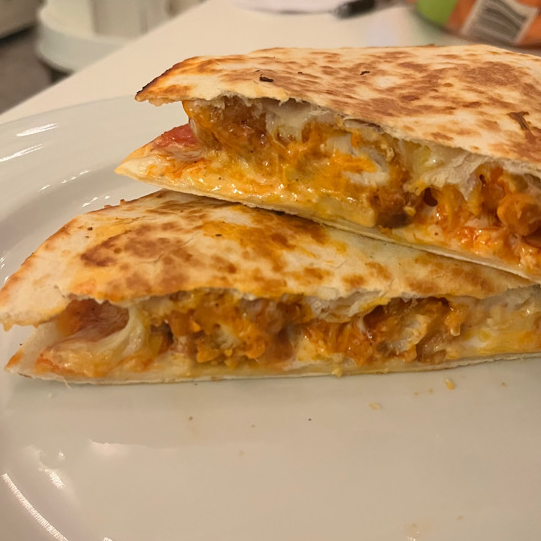 Buffalo chicken quesadilla